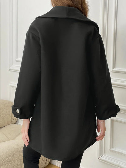 Synthia™ | Long Coat with Shawl Collar