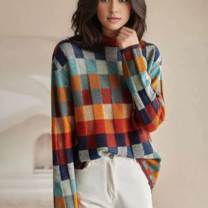 PATCHWORK  TURTLENECK