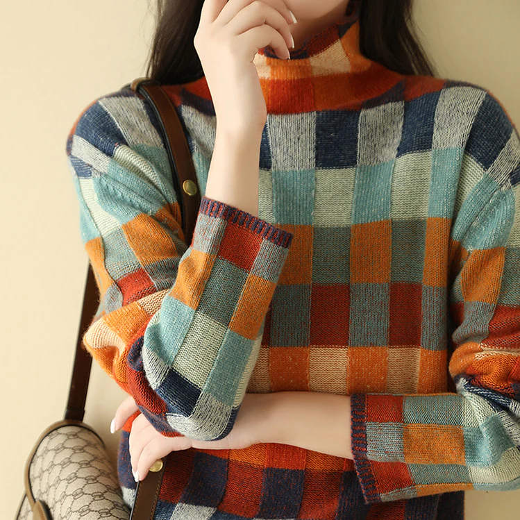 PATCHWORK  TURTLENECK